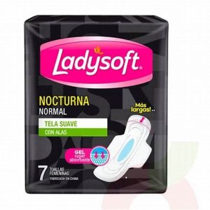 Toalla Higiénica Ladysoft Nocturna Tela Suave 7 unidades