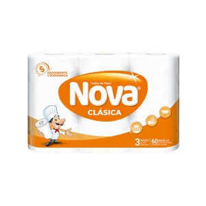 Toalla de papel D/H Nova Clásica 12 mts. x 3 Unidades