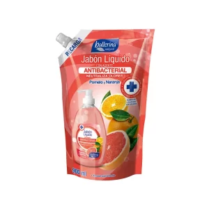 Jabón Líquido Ballerina 900 ml Antibacterial Pomelo y Naranja