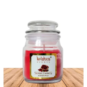 Vela aromática frasco 75 gr Arándano Rojo