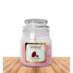 Vela aromática frasco 75 gr Rosas