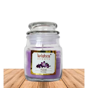 Vela aromática frasco 75 gr Violeta